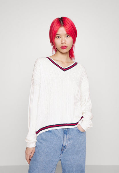 Hollister Co. PREPPY TURTLENECK - Strickpullover - White