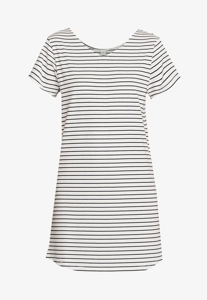 Skiny DAMEN SLEEPSHIRT KURZARM - Nachthemd - Ivory