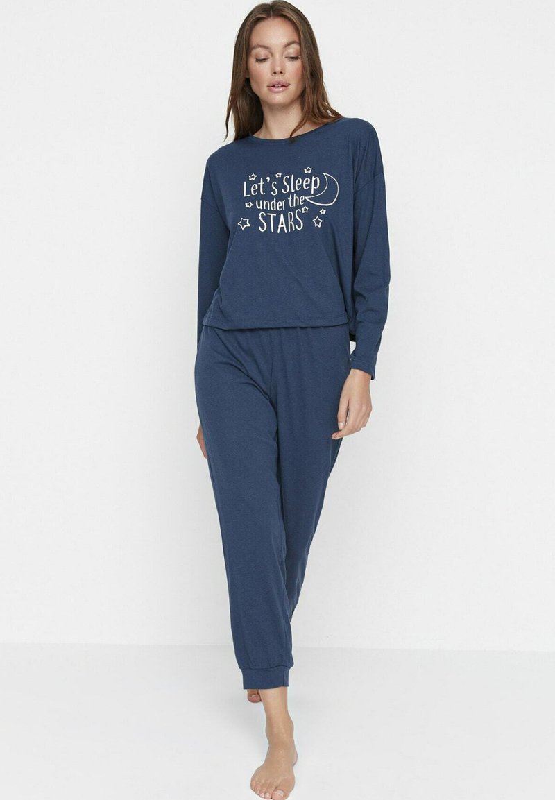 Trendyol SET - Nachtwäsche Set - Blue