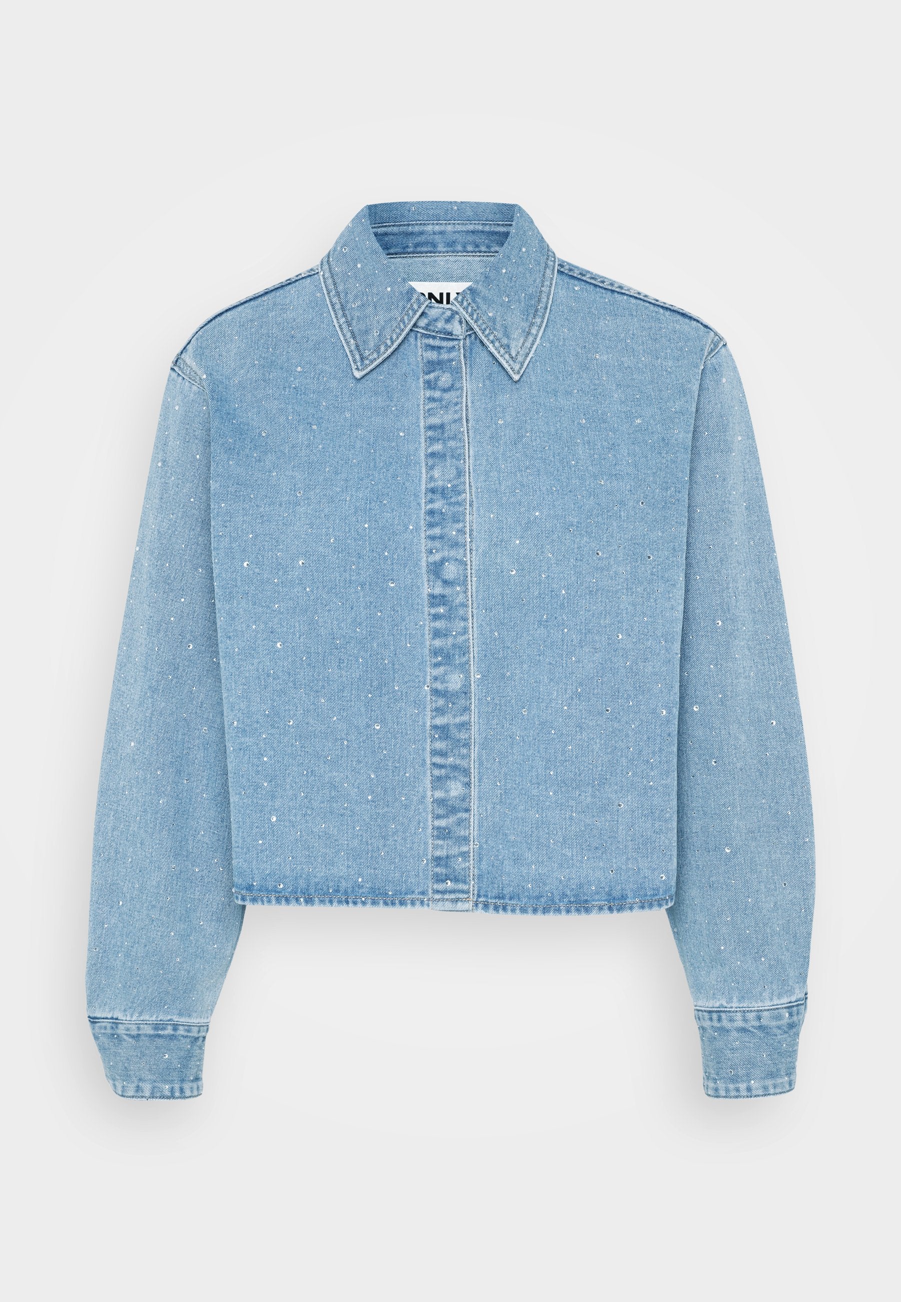ONLY Petite ONLMAGGIEMAY SHIRT - Button-down Blouse - Dark Blue Denim
