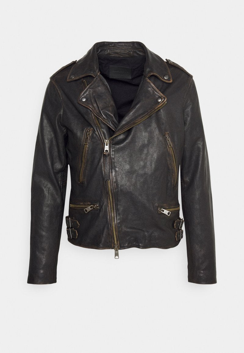 AllSaints LUCA BIKER - Lederjacke - Black