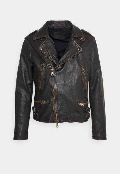 AllSaints LUCA BIKER - Lederjacke - Black