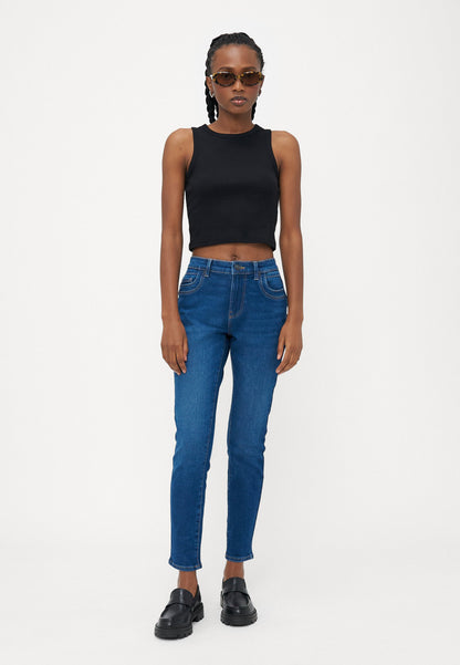 ONLY Petite ONLANE MID WAIST - Jeans Skinny Fit - Dark Blue Denim