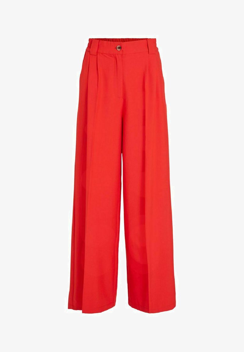 Vila MIT WEITEM BEIN PETITE - Stoffhose - Flame Scarlet