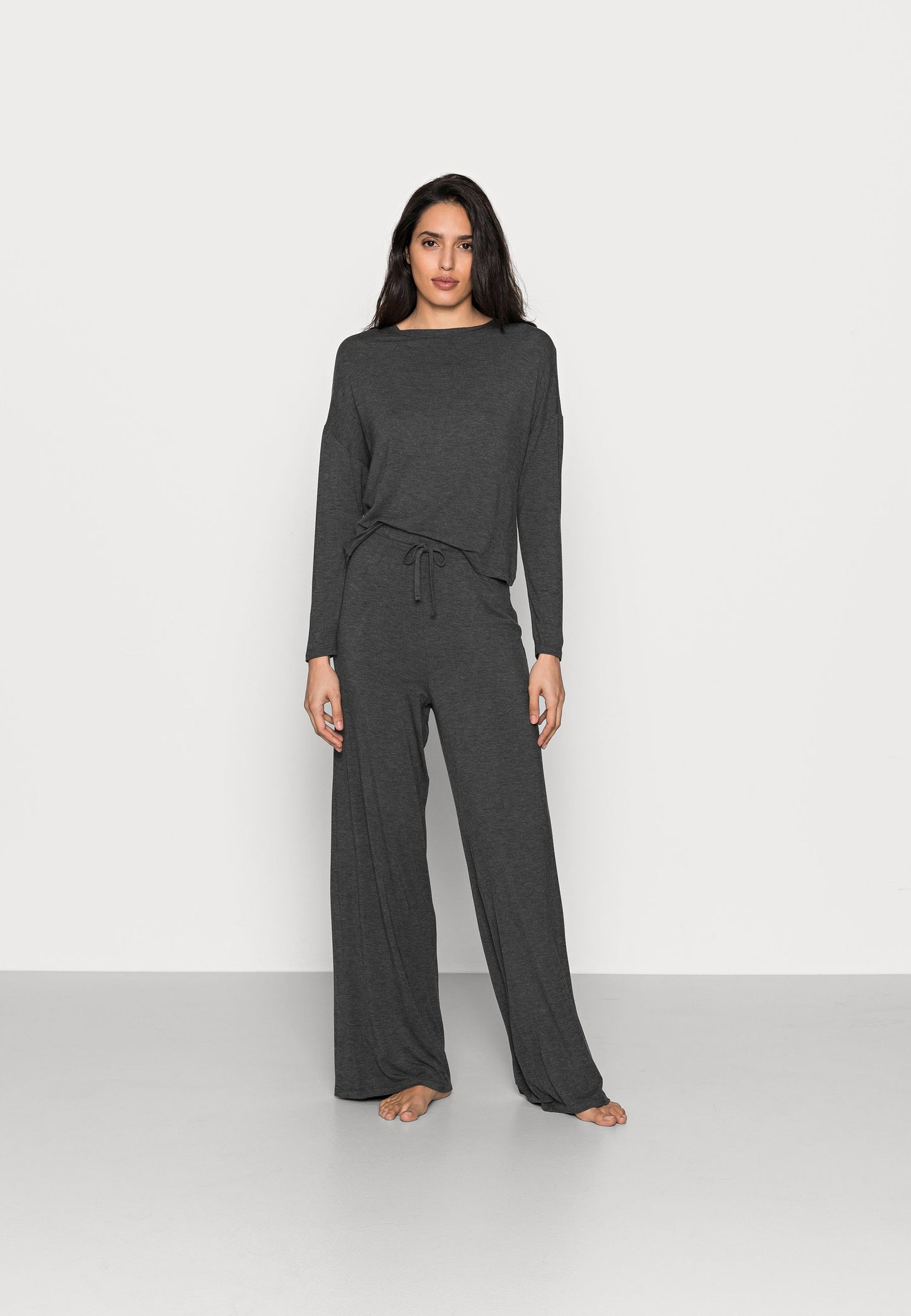 Anna Field WIDE LEG - Pyjama Set - Dark Grey