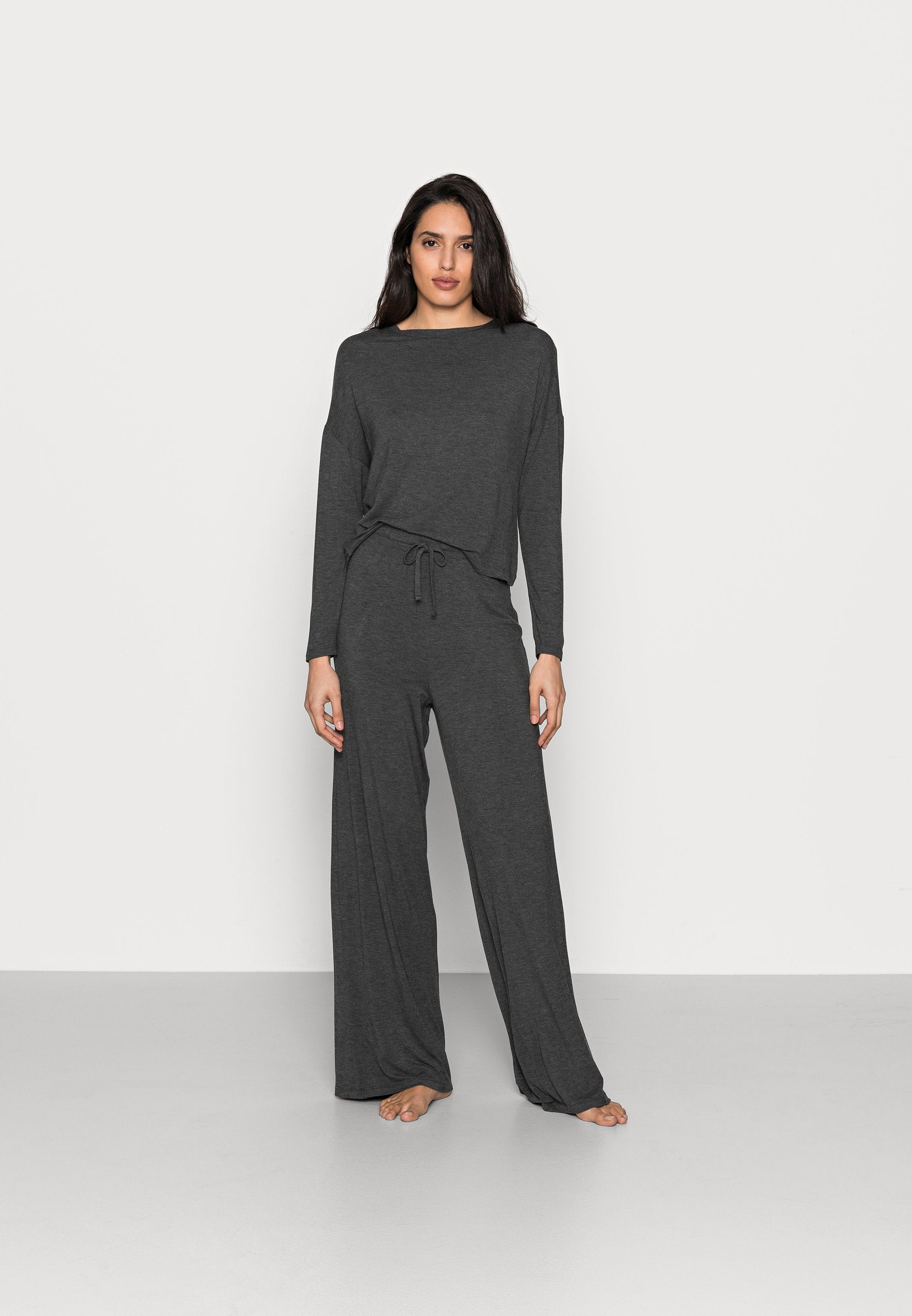 Anna Field WIDE LEG - Pyjama Set - Dark Grey