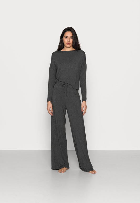 Anna Field WIDE LEG - Pyjama Set - Dark Grey