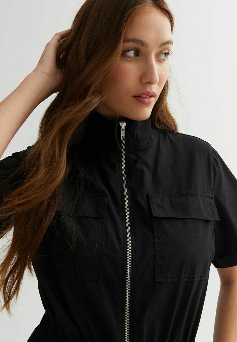 New Look ZIP UTILITY PARACHUTE - Jumpsuit - Black