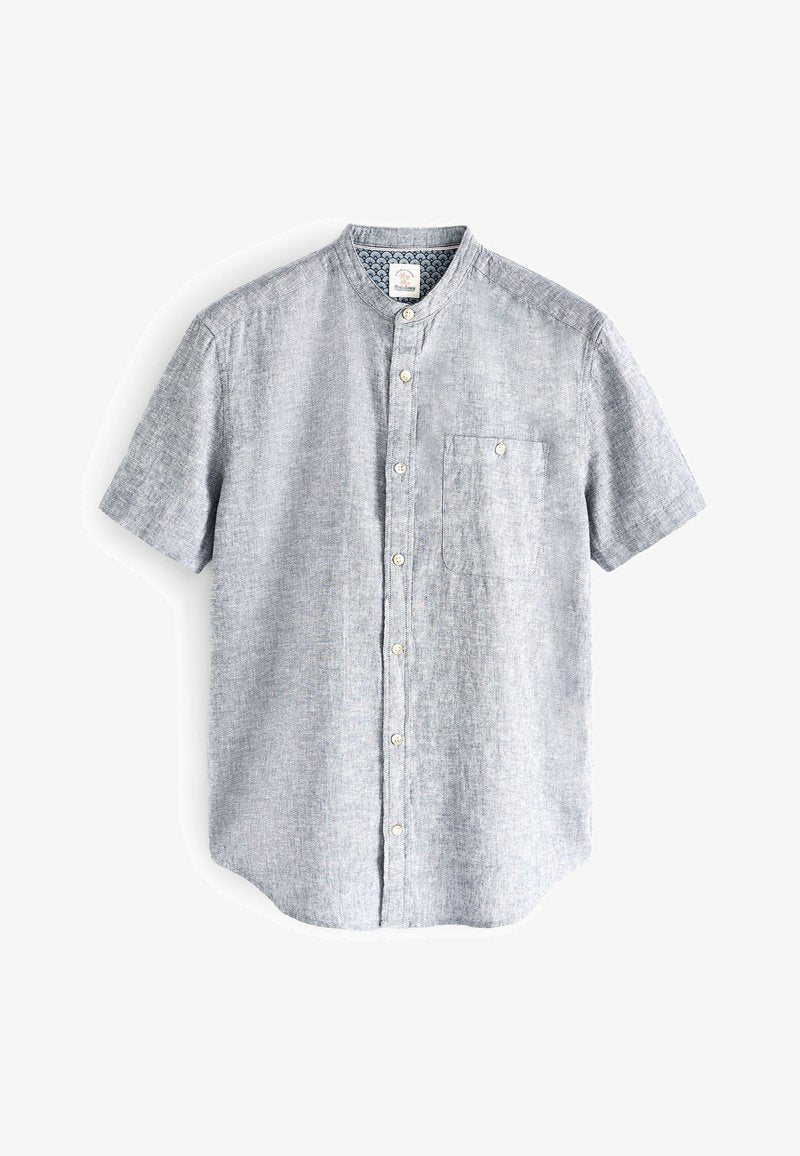 Next BLEND WITH GRANDAD COLLAR STANDARD - Hemd - Oatmeal
