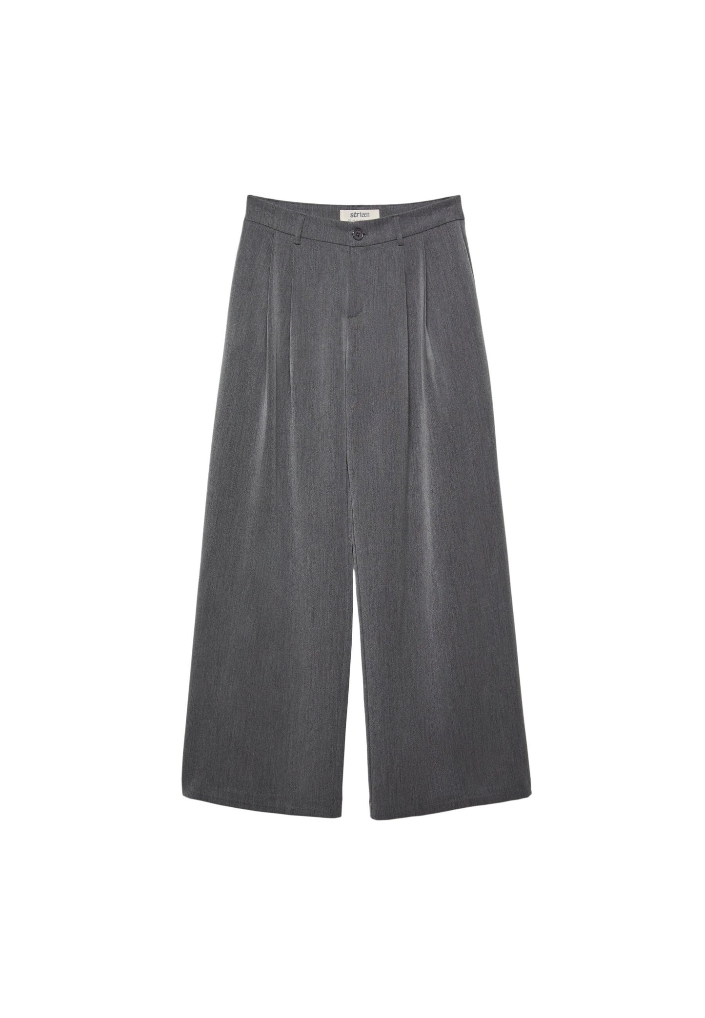 Stradivarius WIDE LEG SMART WITH DARTS - Trousers - Grey