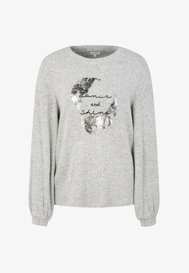Tom Tailor GEMUSTERTES  - Langarmshirt - Concrete Grey Melange