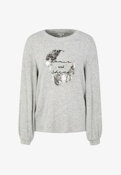 Tom Tailor GEMUSTERTES  - Langarmshirt - Concrete Grey Melange