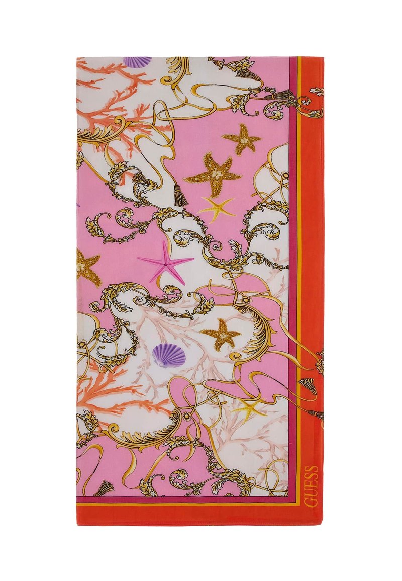Guess MIT ALLOVER PRINT - Strandaccessoire - Mehrfarbe Rose