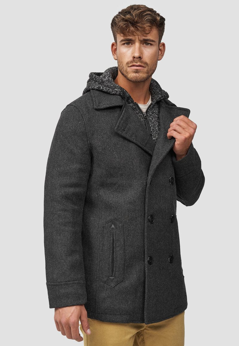Indicode Jeans Kurzmantel - Black Mix