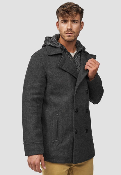 Indicode Jeans Kurzmantel - Black Mix