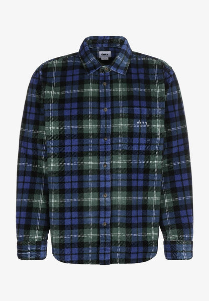Obey Clothing LANGARM ANDREW - Hemd - Dark Cedar Multi
