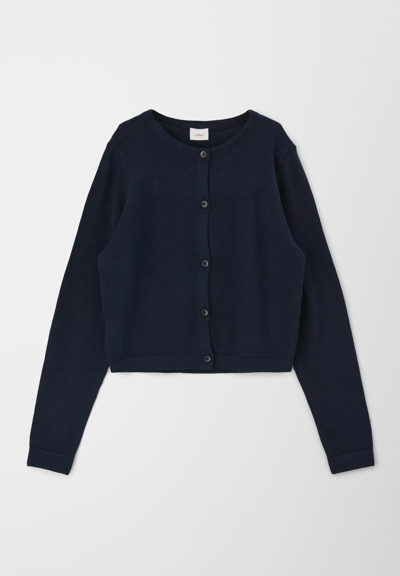 S.Oliver MIT MUSTER - Strickjacke - Navy
