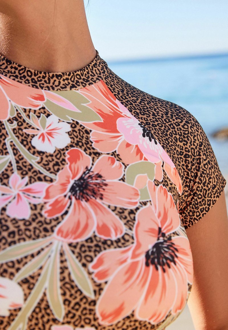 Next SHORT SLEEVE RASH VEST STANDARD - Bikini-Top - Animal Floral