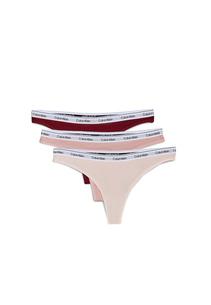 CALVIN KLEIN UNDERWEAR THONG LOGO ICON 3 PACK - Thong - Schwarz/grau