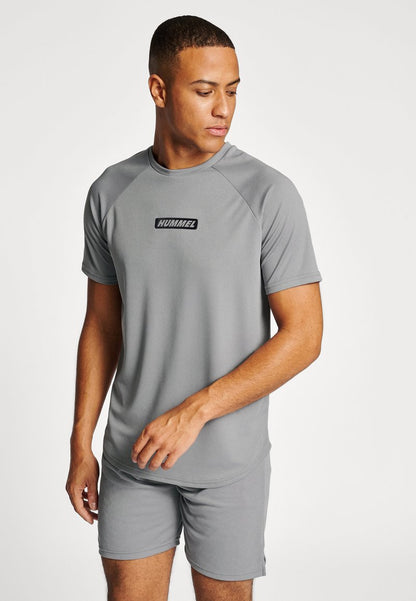 Hummel TOPAZ - T-Shirt Print - Sharkskin
