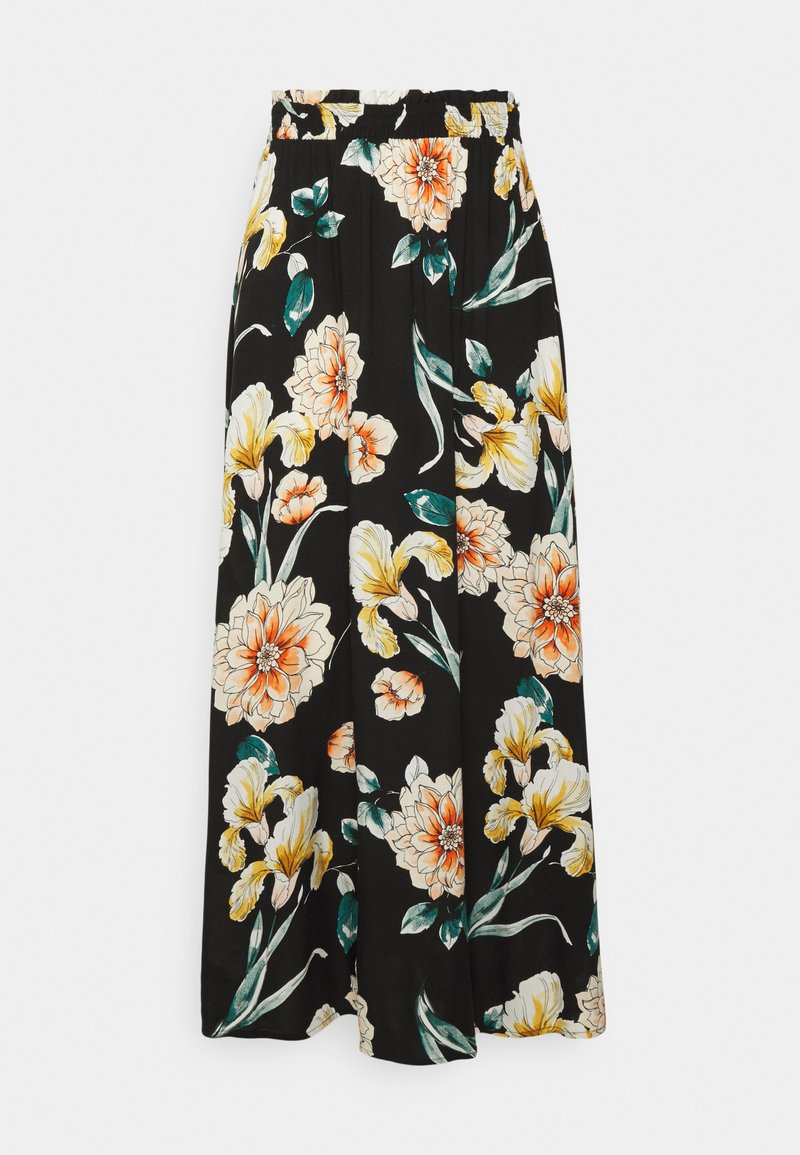 ONLY ONLNOVA LIFE LONG SKIRT - Maxirock - Black Soft Flowers
