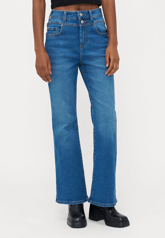 ONLY Petite ONLDARCY - Flared Jeans - Medium Blue Denim
