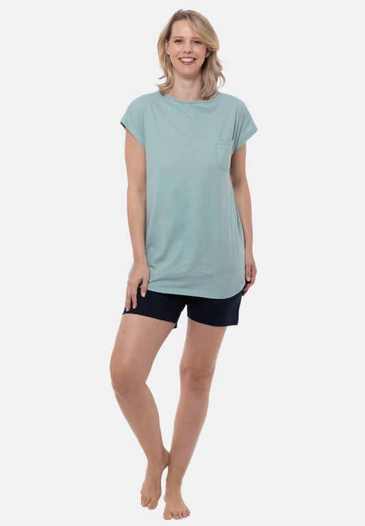  MIX & MATCH KURZARM - Nachtwäsche Shirt - Blue Surf