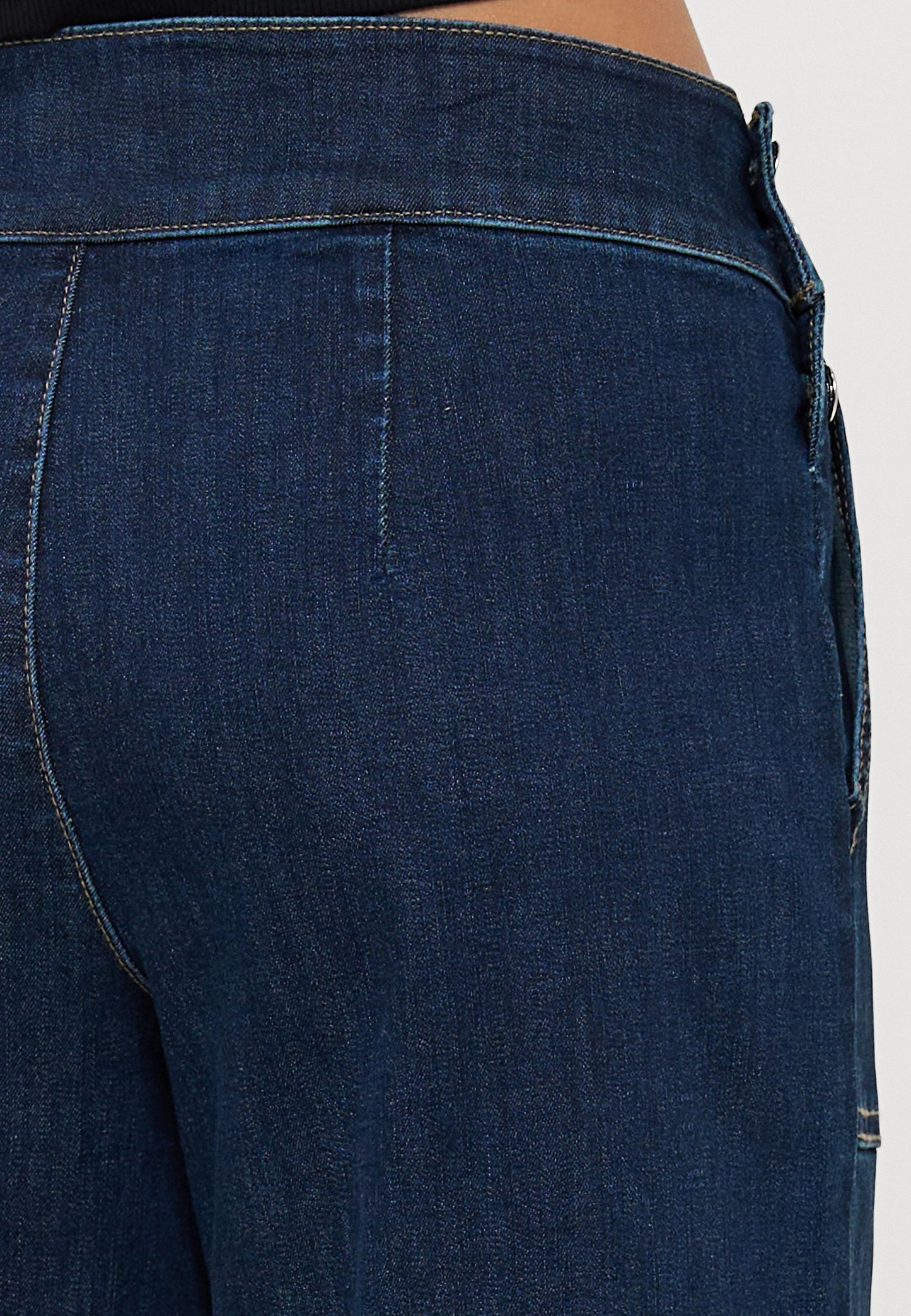 ONLY Petite ONLMADISON BUTTONS - Wide Leg - Dark Blue Denim