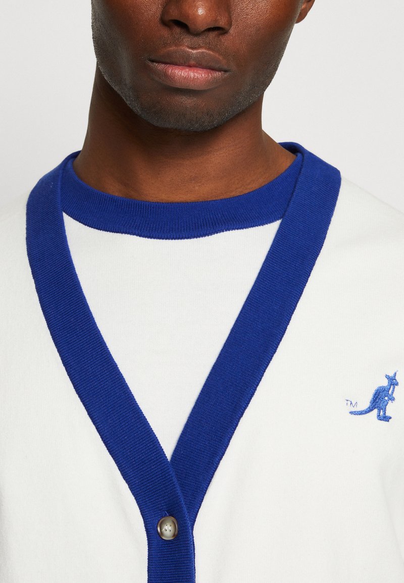 Kangol RIVER CARDIGAN UNISEX - Strickjacke - Off White/blue