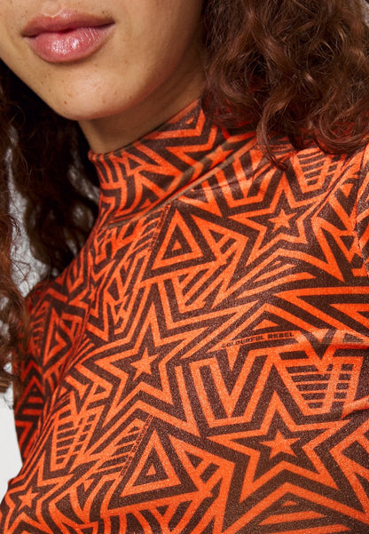 COLOURFUL REBEL NEYO TURTLENECK TOP - Langarmshirt - Orange