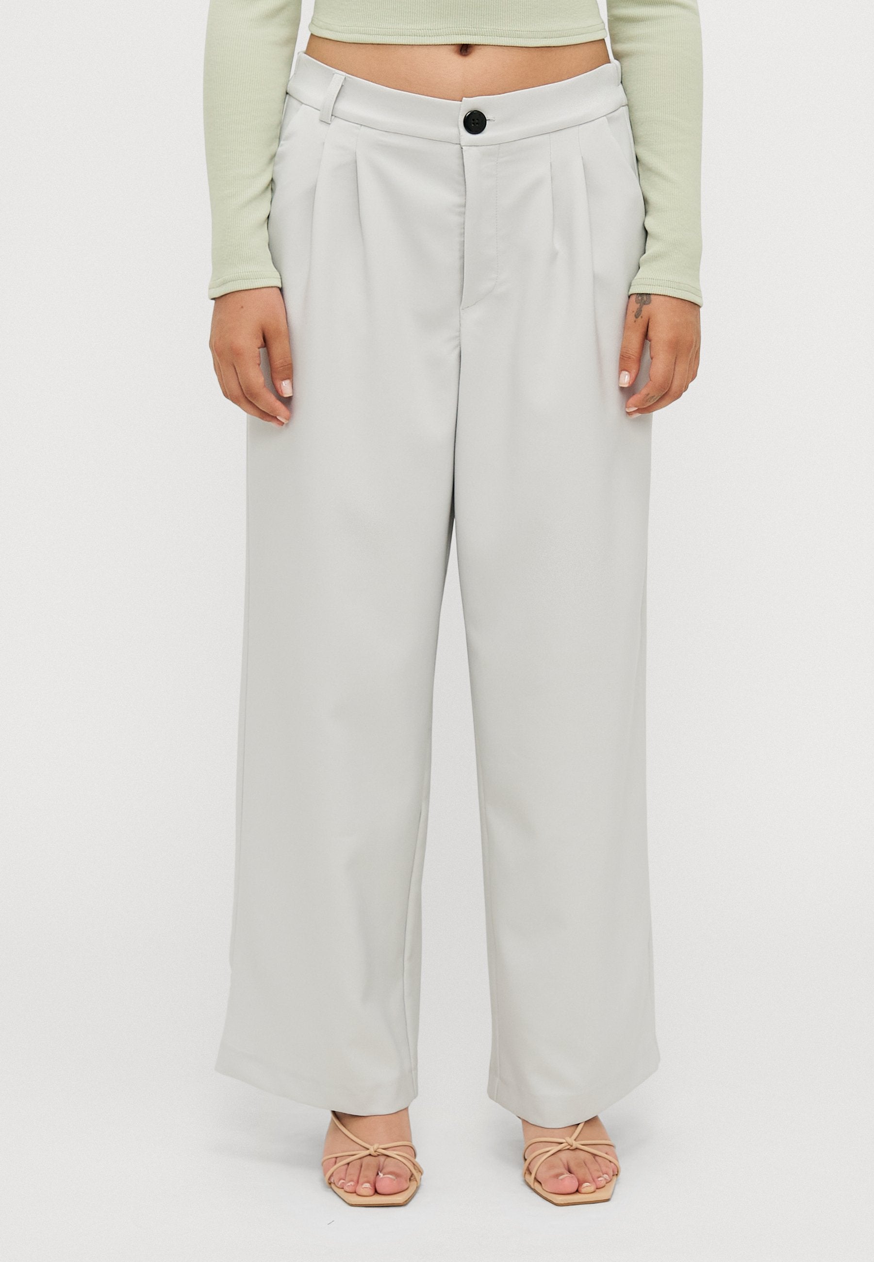 ONLY Petite ONLLANDO WIDE PLEAT - Trousers - Harbor Mist