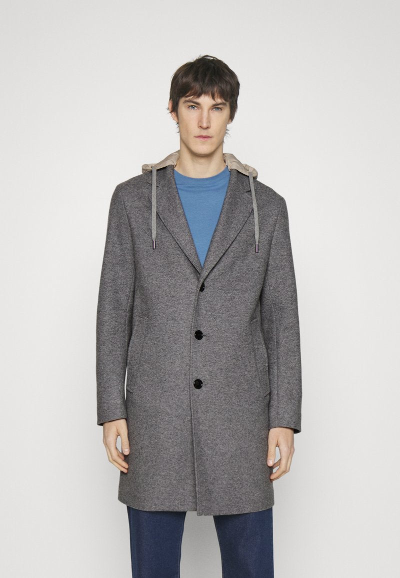 Boss CAM HOOD - Kurzmantel - Dark Grey