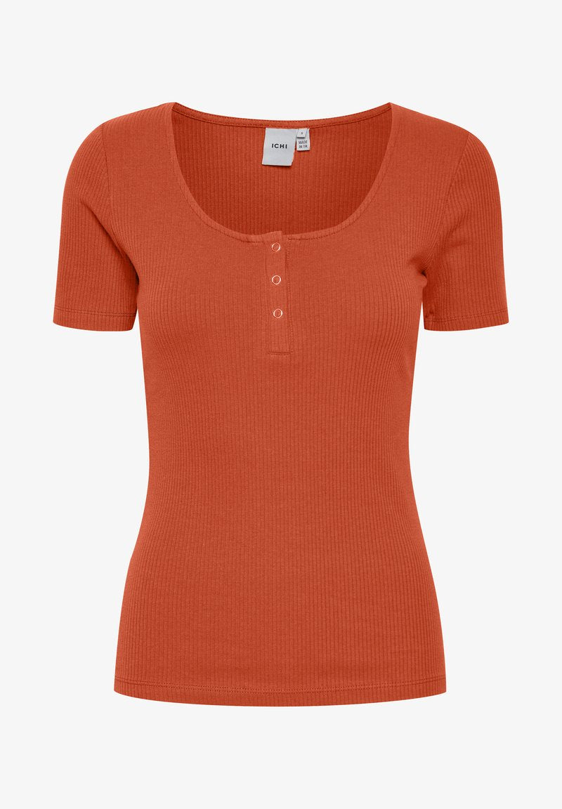 ICHI IHSUPER SS2 - T-Shirt Basic - Pureed Pumpkin