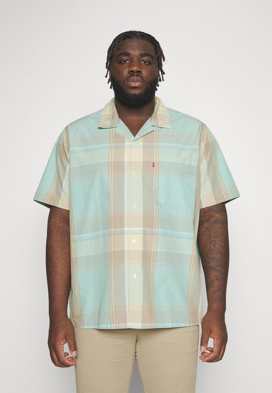  BIG SUNSET CAMP SHIRT - Hemd - Martin Plaid Pastel Turquoise
