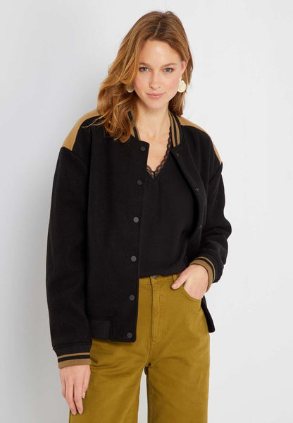  VARSITY-STYLE - Bomberjacke - Black Caml
