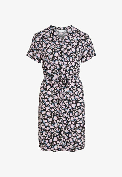 Vila KURZÄRMELIGES - Freizeitkleid - Black