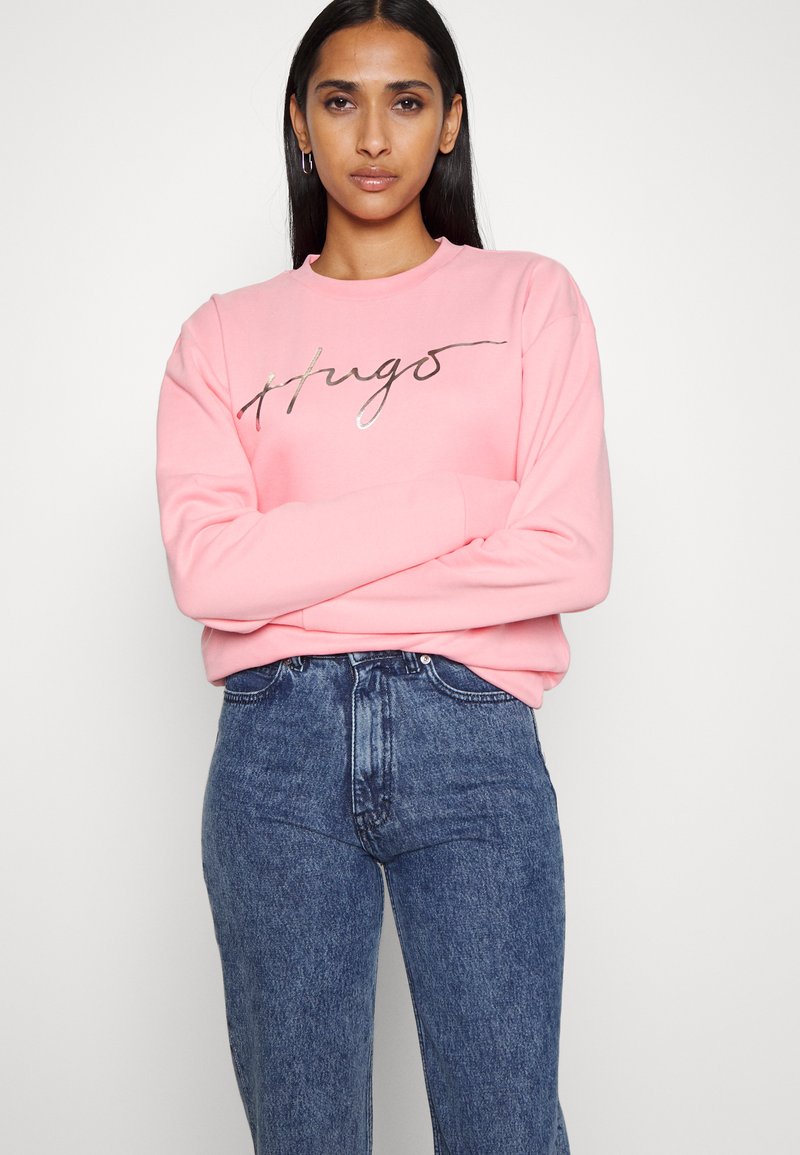 Hugo EASY CREW - Sweatshirt - Bright Pink