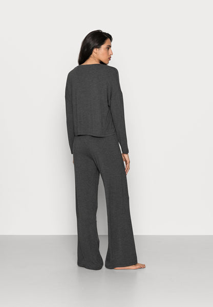 Anna Field WIDE LEG - Pyjama Set - Dark Grey