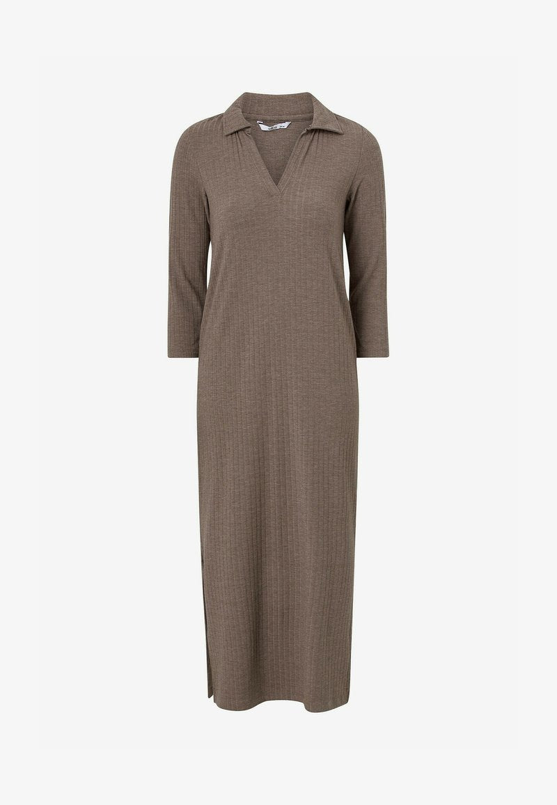  FREDRIKA RIBBED - Strickkleid - Braun