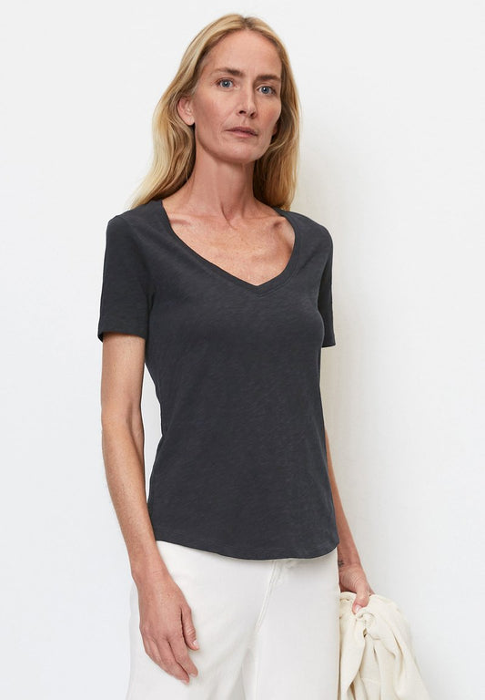 Marc O'Polo V-NECK REGULAR - T-Shirt Basic - Deep Blue Sea