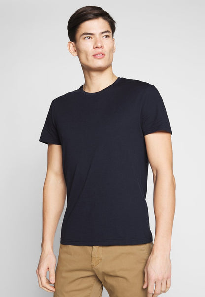 Pier One 2 PACK - T-Shirt Basic - White/dark Blue
