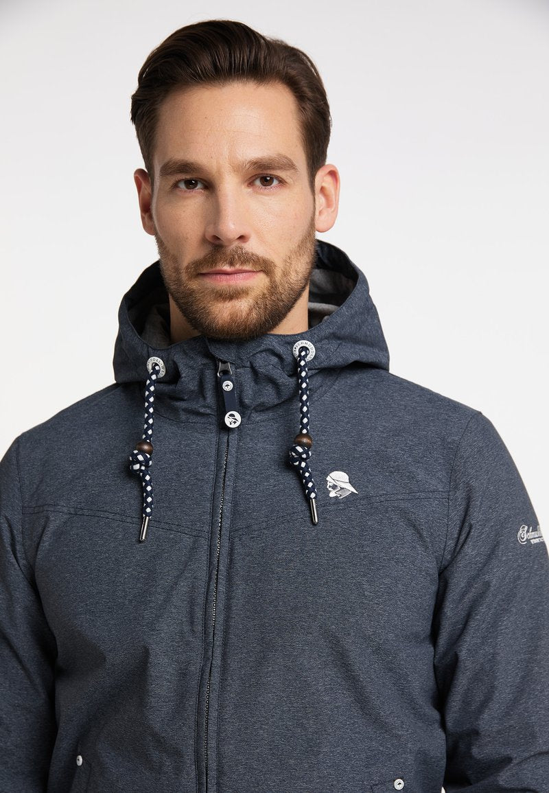  SCHMUDDELWEDDA HALEE - Regenjacke / Wasserabweisende Jacke - Marine Melange Grau Melange