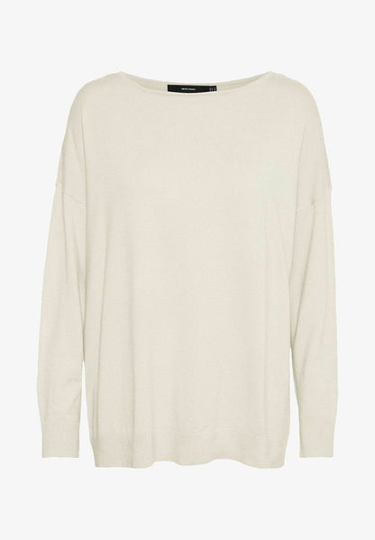 Vero Moda VMKARIS BOATNECK BOXY - Strickpullover - Birch