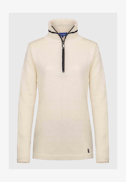  HERGESTELLT IN DEUTS - Strickpullover - Wollweiß