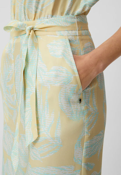 Comma MIT ALLOVER-PRINT - Jumpsuit - Helles Zitrone