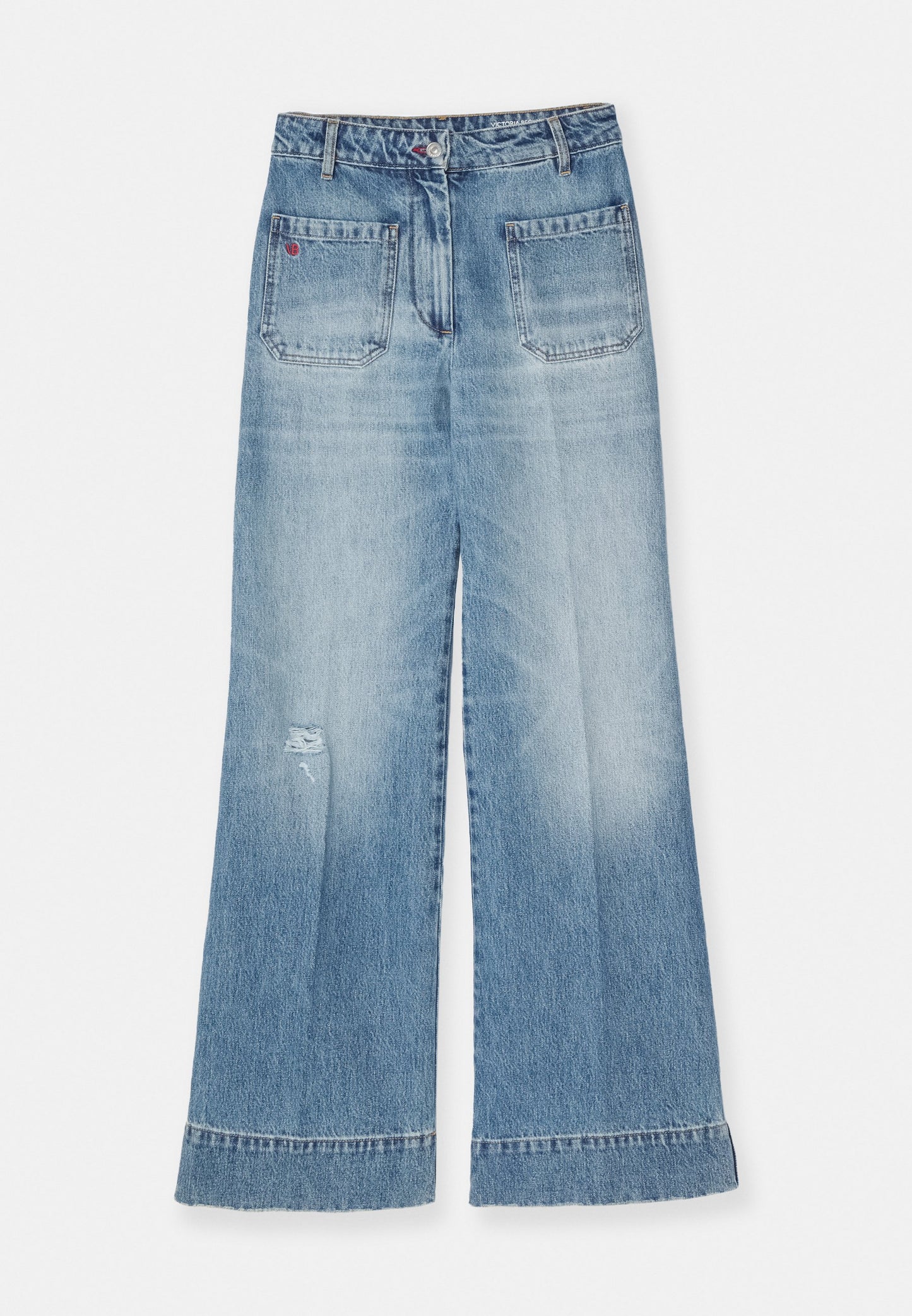 Victoria Beckham ALINA - Wide Leg - Worn Blue Wash