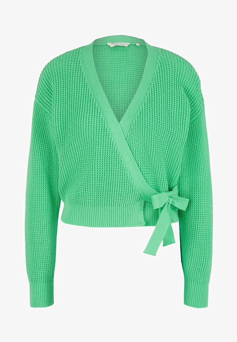 TOM TAILOR Denim IN WICKEL-OPTI - Strickjacke - Strong Green
