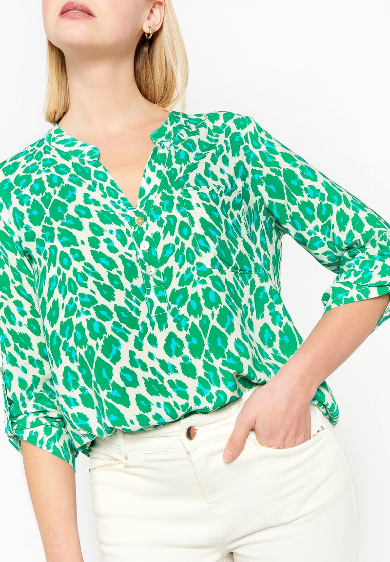LOLALIZA WITH LEOPARD PRINT - Bluse - Green