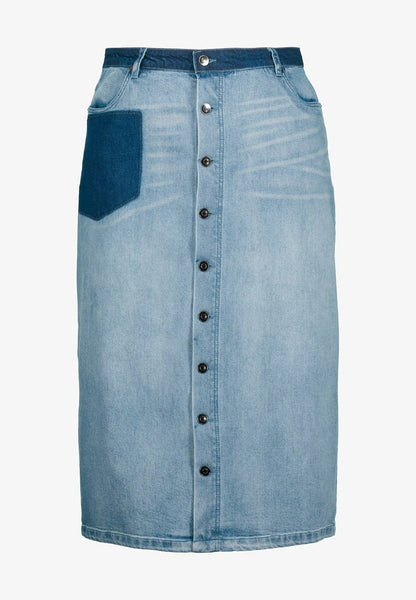 Ulla Popken Jeansrock - Bleu Clair