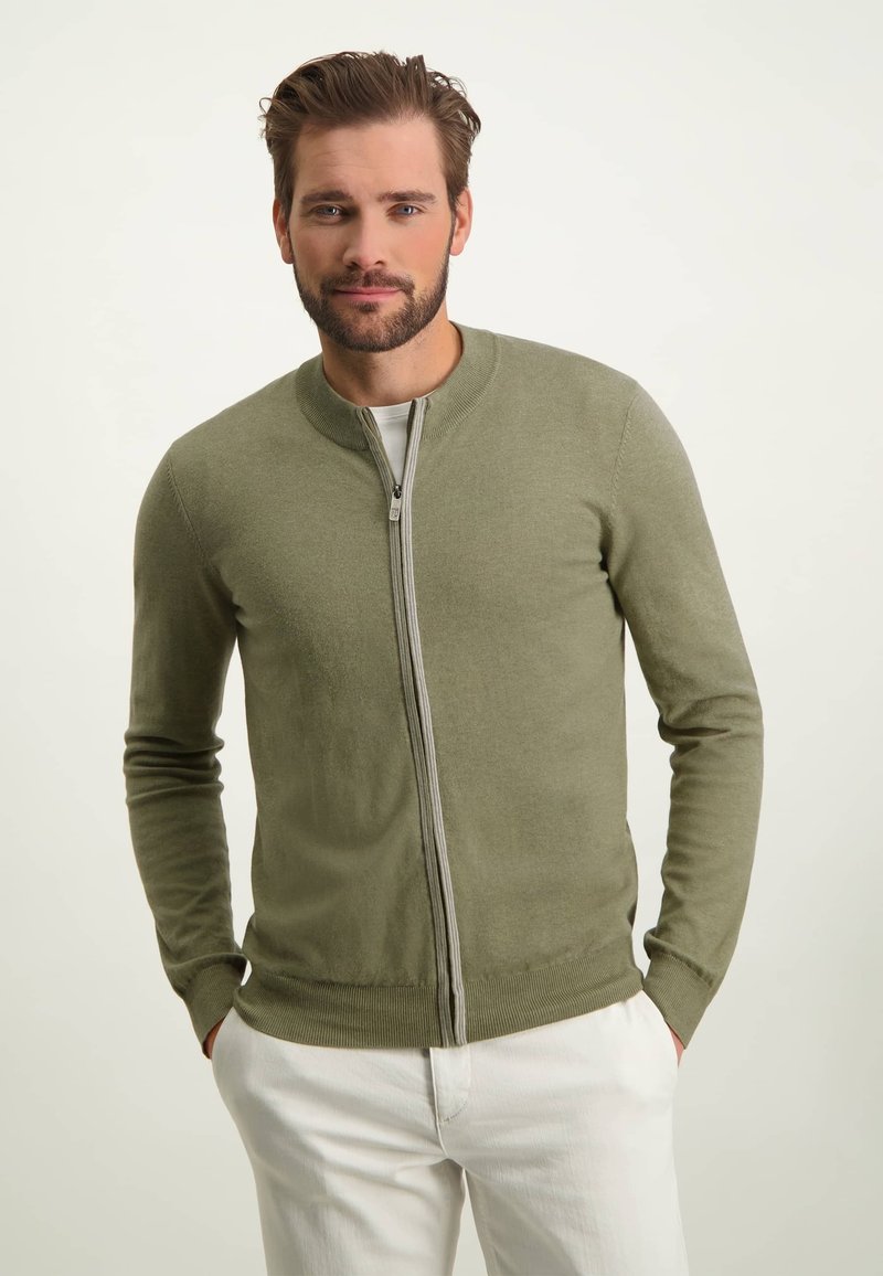  ATELIER - Strickjacke - Olive Green Plain